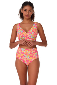 Sunsets Magic Hour Crepe Hannah High Waist Bottom
