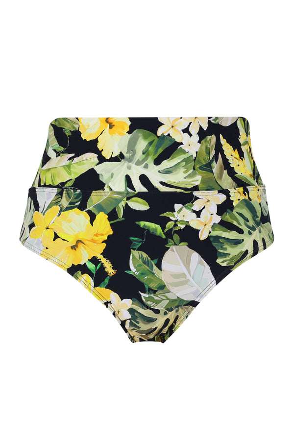Front pose #1 of a floating garment shot featuring Sunsets Night Bloom Hannah High Waist Bottom