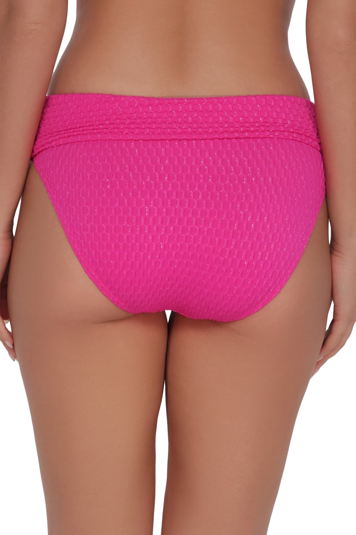 Pacifica Pink Diamond Lurex Hannah High Waist Bottom
