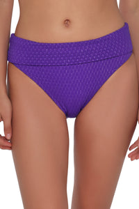 Pacifica Purple Gem Lurex Hannah High Waist Bottom