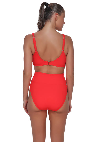 Pacifica Red Hot Rib Hannah High Waist Bottom