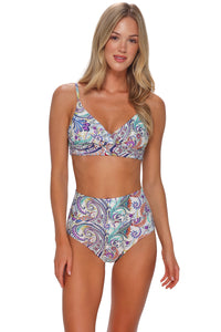 Sunsets Tide Pool Twist Hannah High Waist Bottom