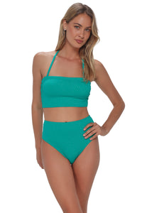 Pacifica Jade Jewel Lurex Astrid High Waist Bottom
