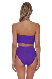 Pacifica Purple Gem Lurex Astrid High Waist Bottom