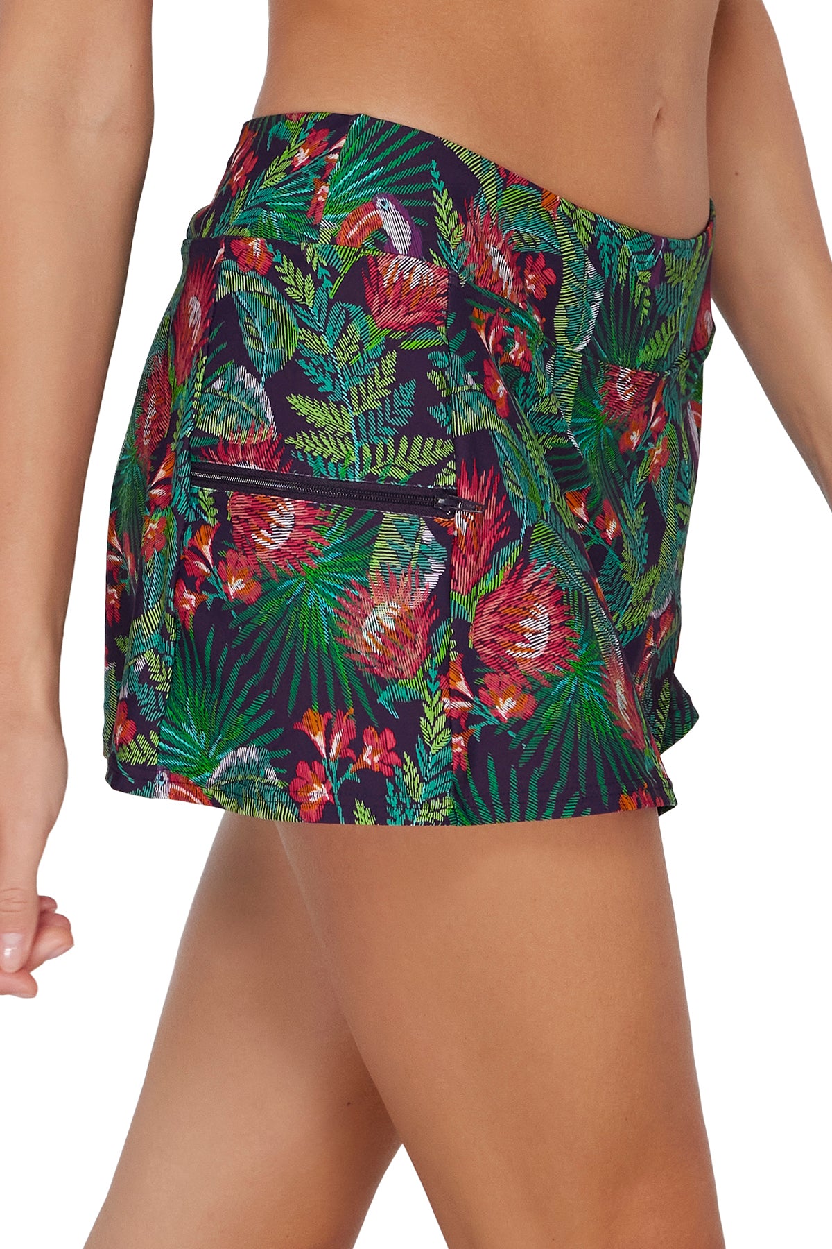 Sunsets Welcome To Rio Sporty Swim Skirt Bottom XS / WELCO / 40B