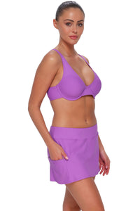 Sunsets Berry Burst Sporty Swim Skirt