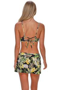 Sunsets Night Bloom Sporty Swim Skirt