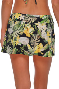 Sunsets Night Bloom Sporty Swim Skirt