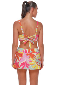Sunsets Tropicolor Crepe Sporty Swim Skirt