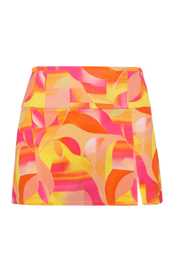 Front pose #1 of a floating garment shot featuring Sunsets Dreamsicle Crepe Allison Swim Skirt