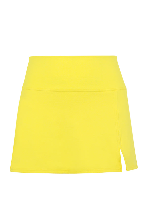 Front pose #1 of a floating garment shot featuring Sunsets Pineapple Crepe Allison Swim Skirt