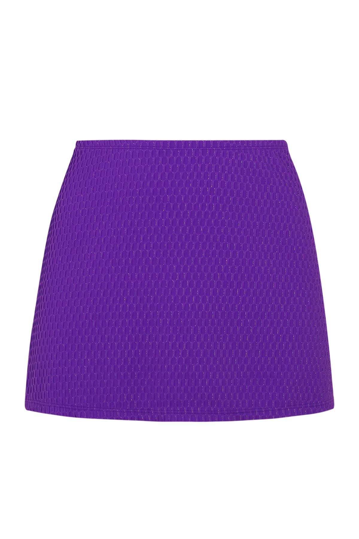 Pacifica Purple Gem Lurex Cove Mini Skirt Cover-Up