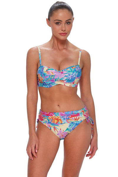 herlipto Corse Ribbon Swimsuit 水着 Aloha Vista Loretta Bandeau: Shirred Bikini with Foam Cups