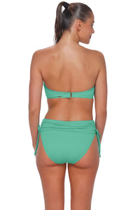 Sunsets Aqua Mist Sandbar Rib Loretta Bandeau Top