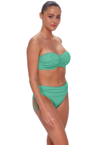 Sunsets Aqua Mist Sandbar Rib Loretta Bandeau Top