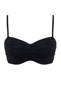 Sunsets Black Seagrass Texture Loretta Bandeau Top