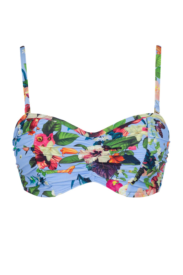 Front pose #1 of a floating garment shot featuring Sunsets Budding Romance Loretta Bandeau Top