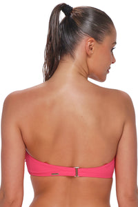 Sunsets Posy Pink Crepe Loretta Bandeau Top
