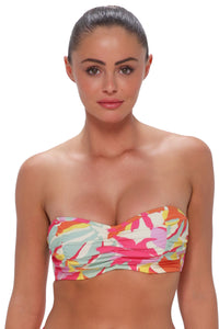 Sunsets Tropicolor Crepe Loretta Bandeau Top