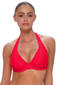 Sunsets Geranium Muse Halter Top