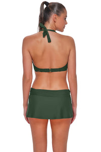 Sunsets Island Green Muse Halter Top