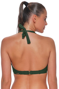 Sunsets Island Green Muse Halter Top