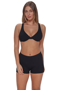 Pacifica Black Rib Emery Underwire Top