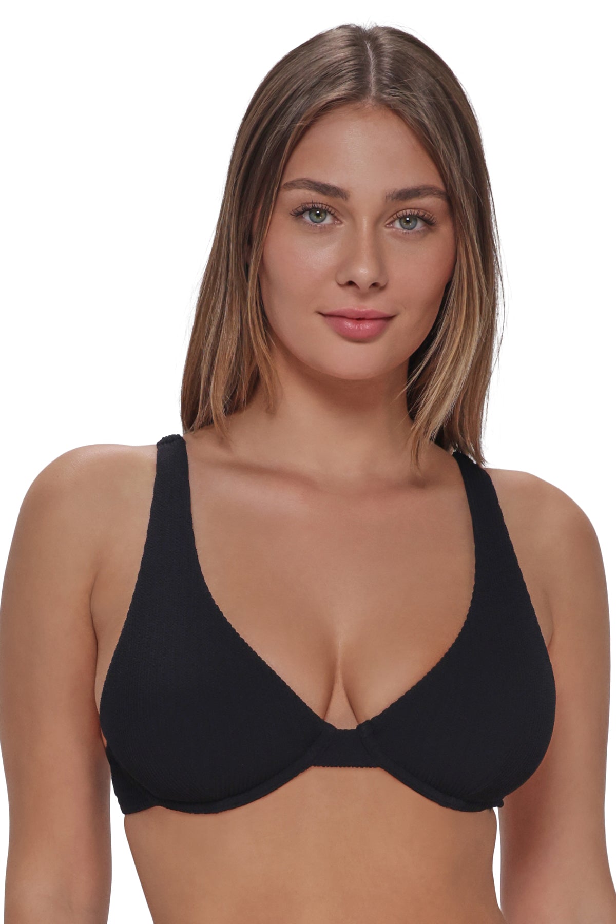 Pacifica Black Rib Emery Underwire Top