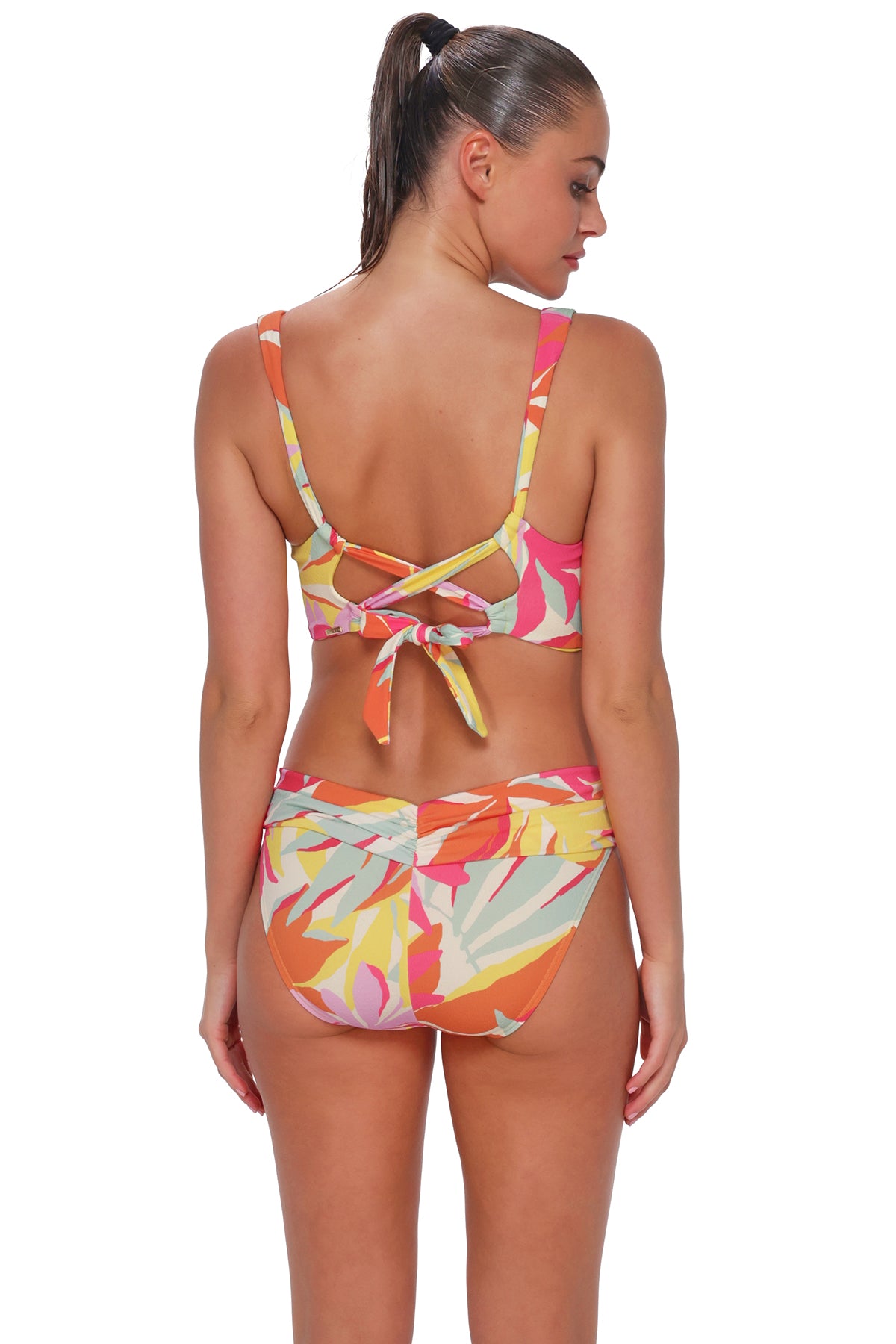 Sunsets Tropicolor Crepe Elsie Top