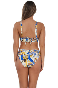 Back pose #1 of Taylor wearing Sunsets Bali Bungalow Unforgettable Bottom paired with matching