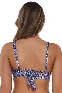 Back pose #1 of Taylor wearing Sunsets Marina Vienna V-Wire Top