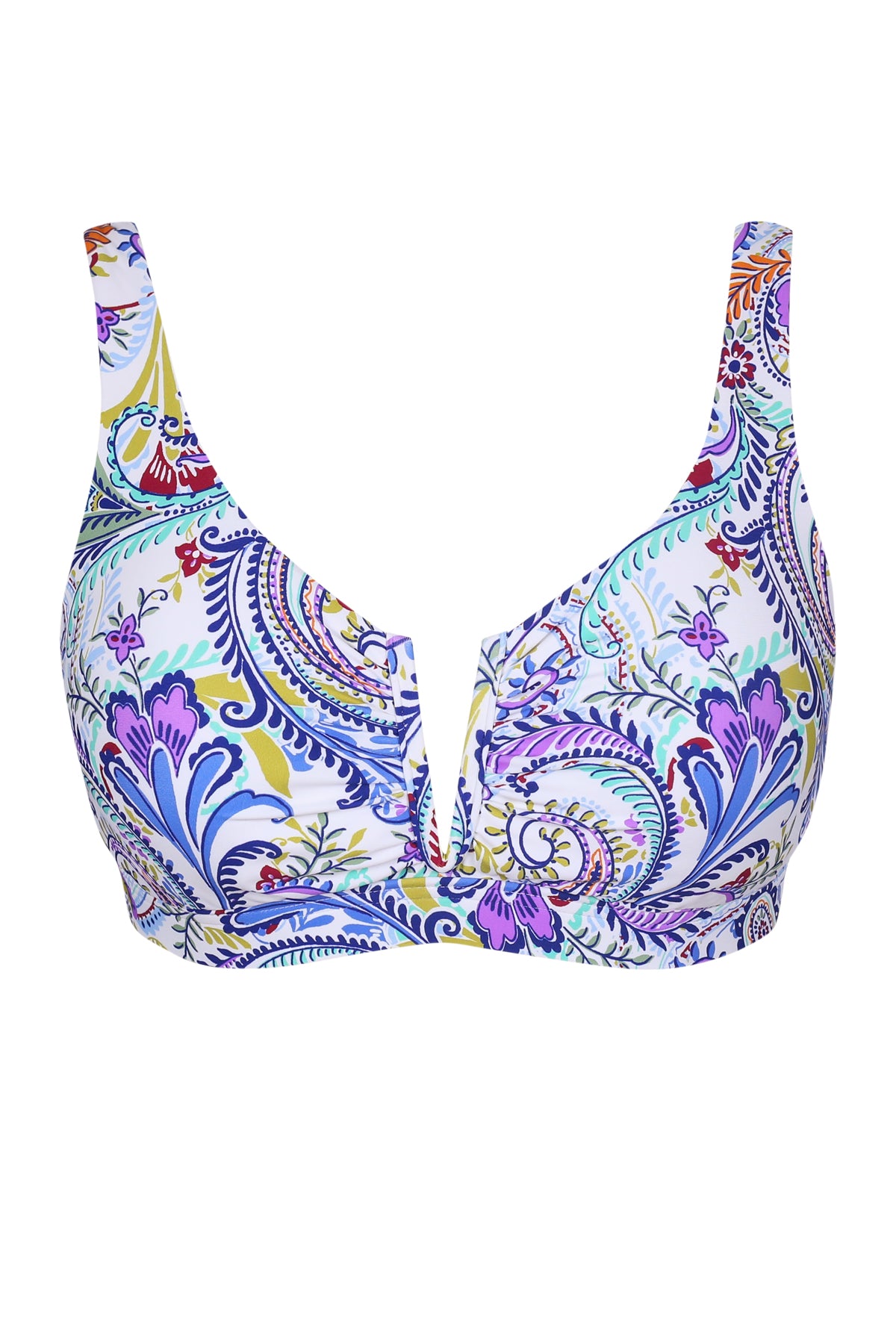 Tide Pool Twist Vienna V-Wire: Halter Bikini Bralette - Sunsets