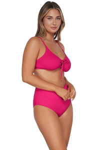 Sunsets Begonia Sandbar Rib Capri High Waist Bottom XS / BEGON / 310B