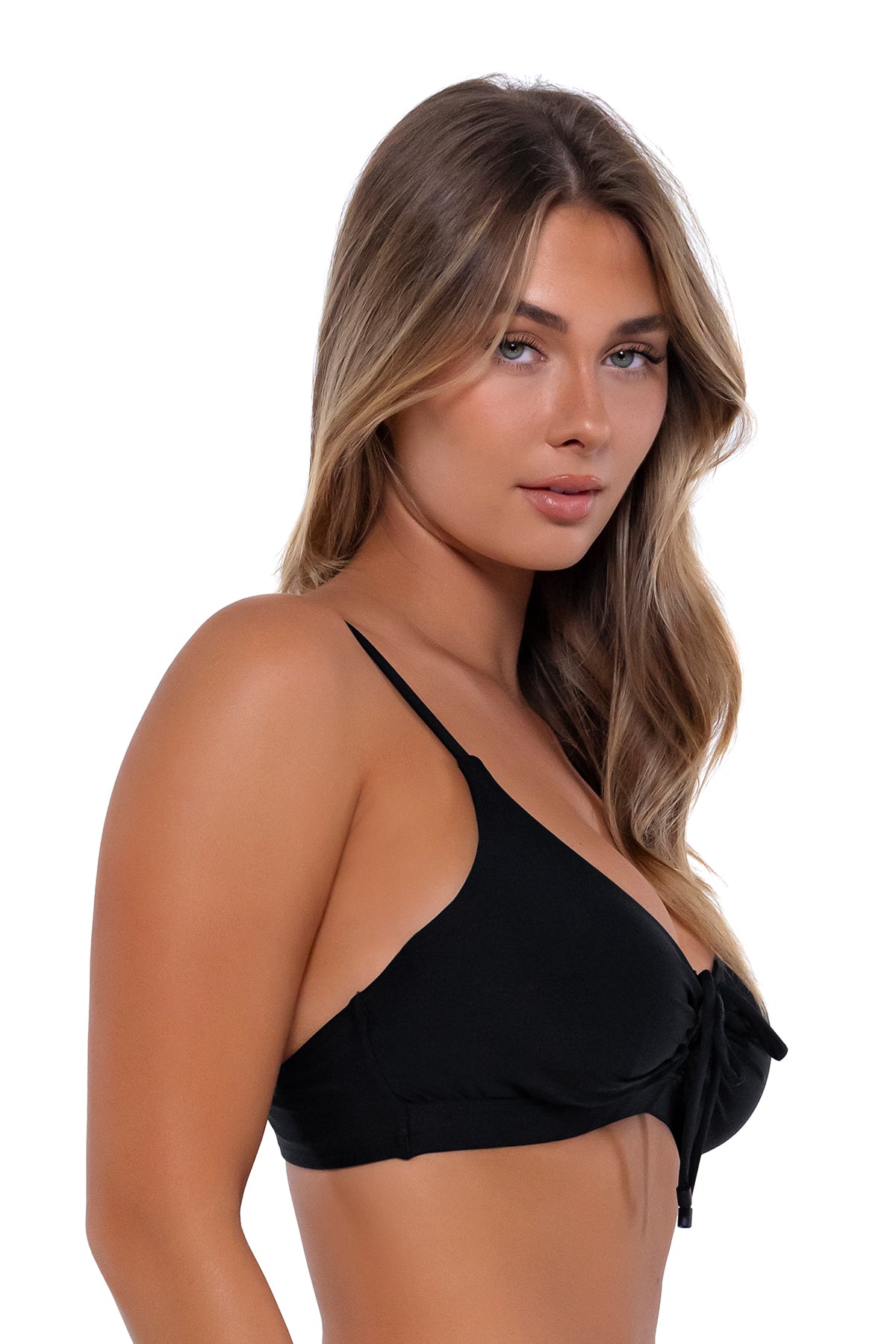 Black keyhole bikini top online