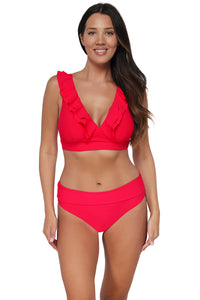 Front Sunsets Geranium Willa Wireless Top 32D/34C / GERAN / 546