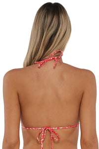 Back pose #1 of Jessica wearing Sunsets Majorca Laney Triangle Top