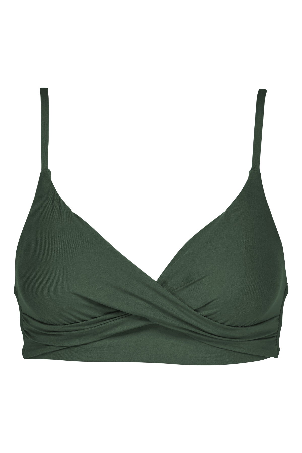Island Green Lyla Bralette: Tie-back Crossover Bikini | Sunsets
