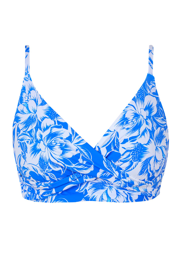 Front pose #1 of a floating garment shot featuring Sunsets Chelsea Petals Lyla Bralette Top