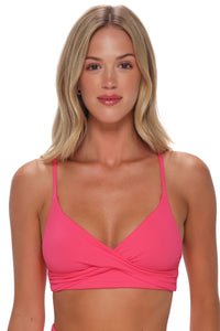 Sunsets Posy Pink Crepe Lyla Bralette Top