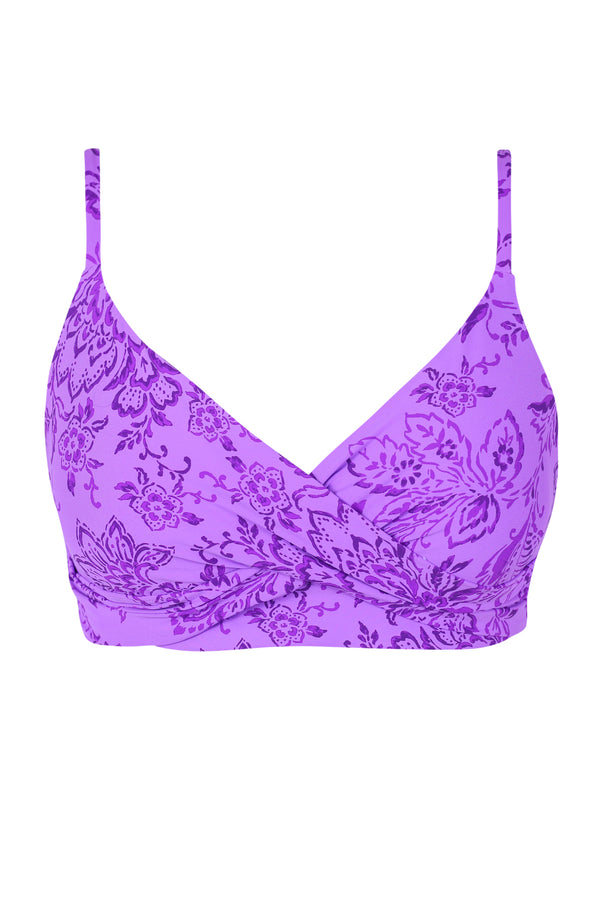 Front pose #1 of a floating garment shot featuring Sunsets Regency Lyla Bralette Top