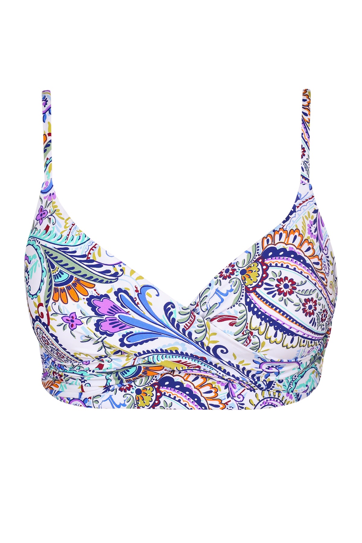 Tide Pool Twist Lyla Bralette: Tie-back Crossover Bikini Top