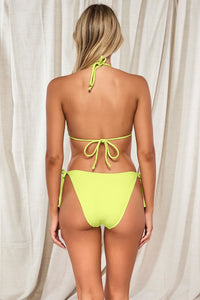 Back pose #1 of Jessica wearing Pacifica Bright Pear Tiana Triangle Top