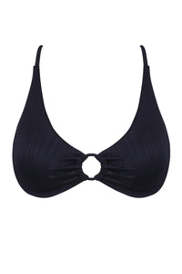 Sunsets Black Seagrass Texture Carrie Crossback Top