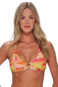 Sunsets Dreamsicle Crepe Carrie Crossback Top