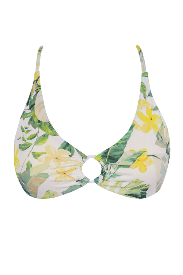 Front pose #1 of a floating garment shot featuring Sunsets Isla Soleil Crepe Carrie Crossback Top