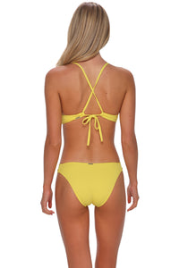 Sunsets Pineapple Crepe Carrie Crossback Top