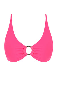 Sunsets Posy Pink Crepe Carrie Crossback Top