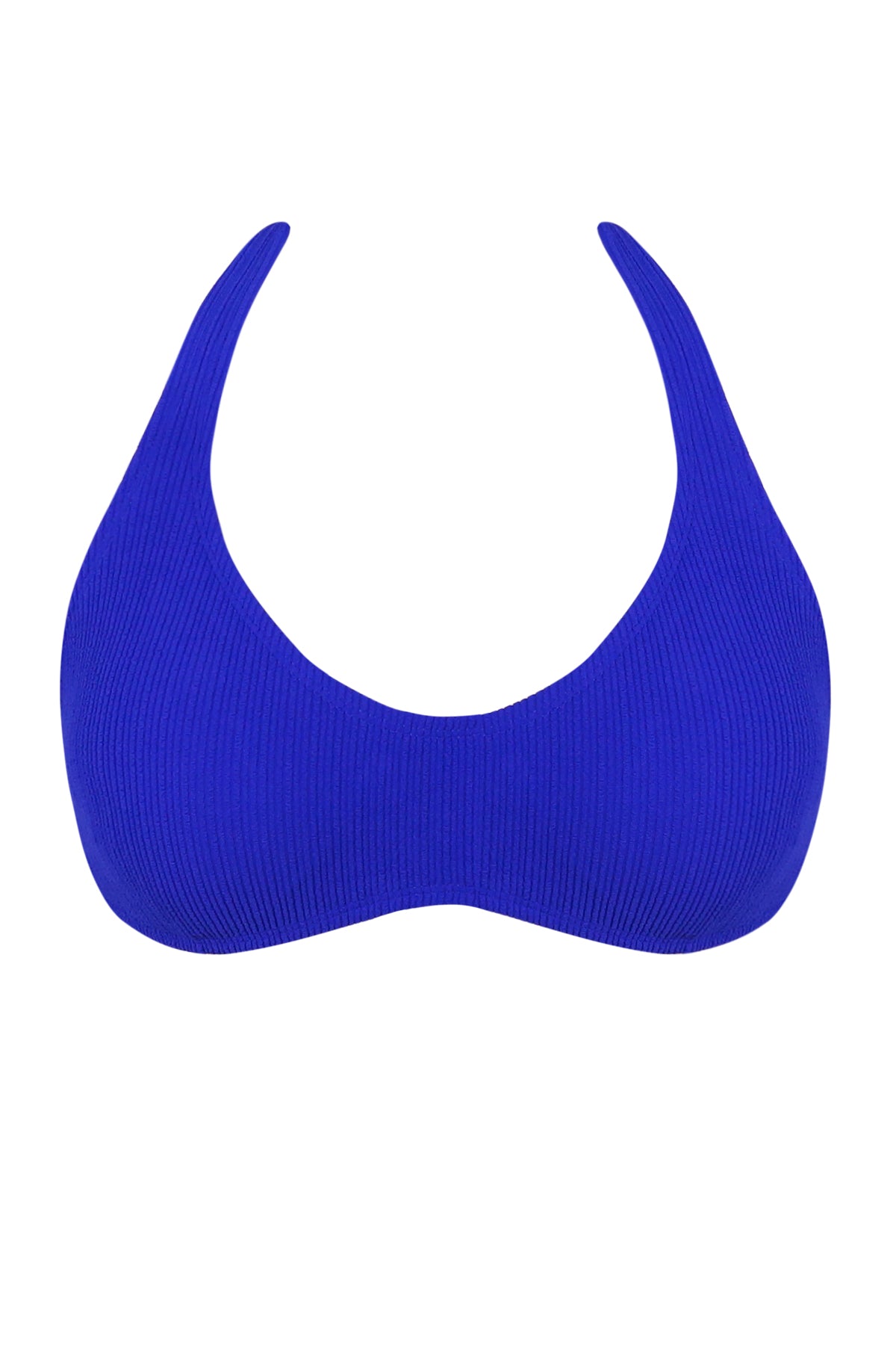 LaBaule  Pacifica 　太陽のビーチ　特大　97✕59 Vivid Blue Rib Splash Halter - V-Neck Bikini Top | Pacifica by