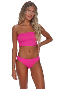Pacifica Pink Diamond Lurex Shellie Tube Top
