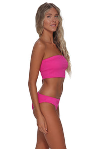 Pacifica Pink Diamond Lurex Shellie Tube Top